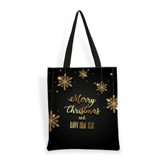 Happy Year Xmas Canvas Handbag Women's Tote Bag