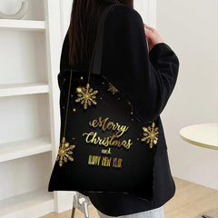 Happy Year Xmas Canvas Handbag Women's Tote Bag