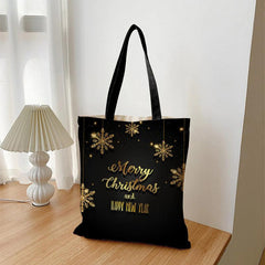 Happy Year Xmas Canvas Handbag Women's Tote Bag