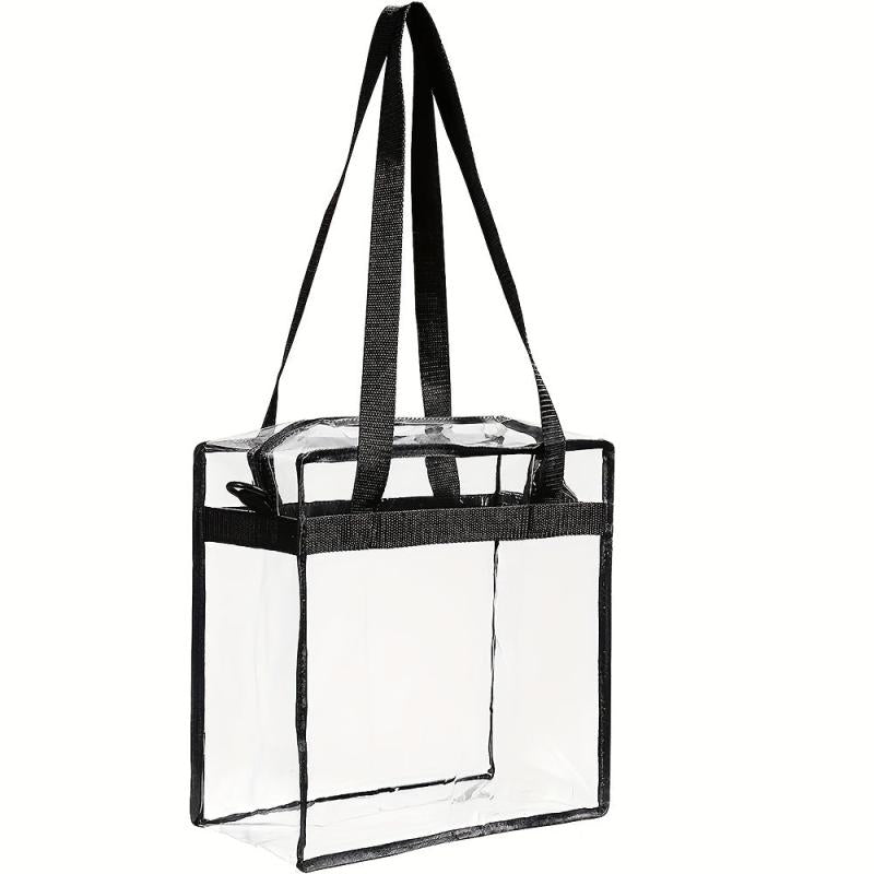 Large Capacity Tote Shoulder Bag Transparent Versatile Zipper Bag