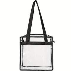 Large Capacity Tote Shoulder Bag Transparent Versatile Zipper Bag