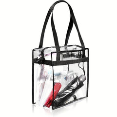 Large Capacity Tote Shoulder Bag Transparent Versatile Zipper Bag