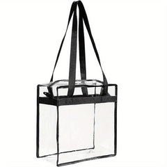 Large Capacity Tote Shoulder Bag Transparent Versatile Zipper Bag