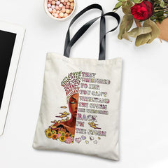 Beauty Pattern Large Capacity Canvas Tote Bag Durable Shoulder Bag
