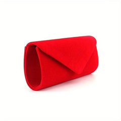 Solid Clutch Bag Flap Evening Party Banquet Bag