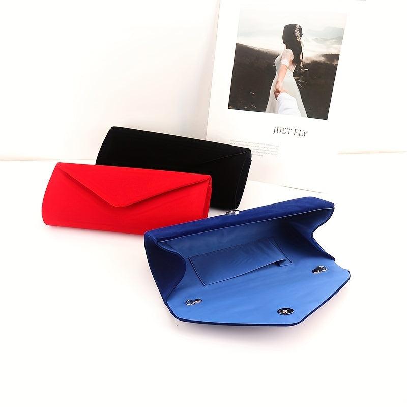 Solid Clutch Bag Flap Evening Party Banquet Bag