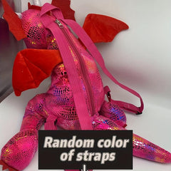 Fire Dragon Shaped Backpack Stuffed Dinosaur School Bag
