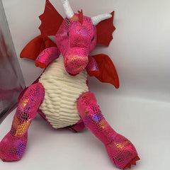 Fire Dragon Shaped Backpack Stuffed Dinosaur School Bag