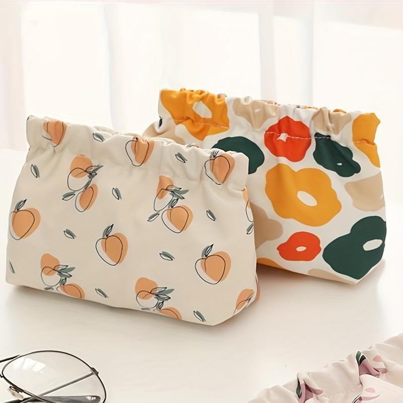 Floral Print Cosmetic Bag Toiletry Travel Storage Organizer