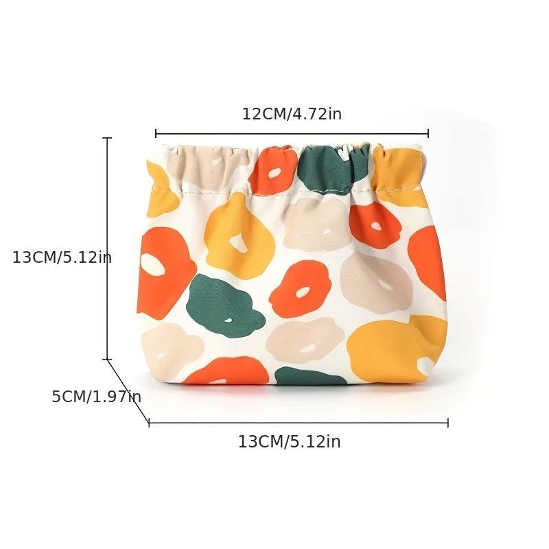Floral Print Cosmetic Bag Toiletry Travel Storage Organizer
