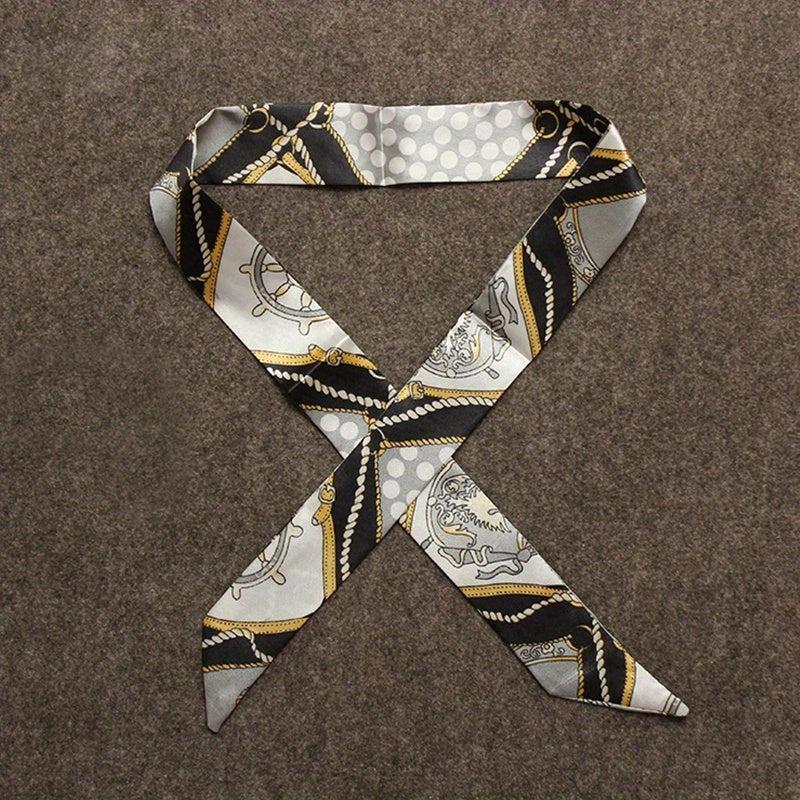 Silk Ribbon Scarf Headwear & Hairband For Women