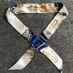 Silk Ribbon Scarf Headwear & Hairband For Women