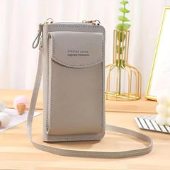 Women's Mobile Phone Purse Double Layer Wallet Crossbody Bag