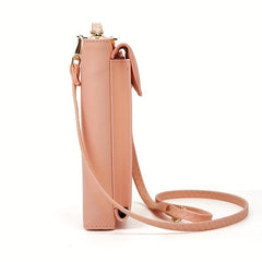 Women's Mobile Phone Purse Double Layer Wallet Crossbody Bag