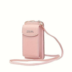 Women's Mobile Phone Purse Double Layer Wallet Crossbody Bag