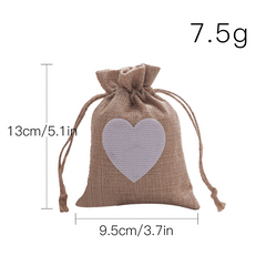 4pcs Love Drawstring Burlap Bag Wedding Party Candy Packaging