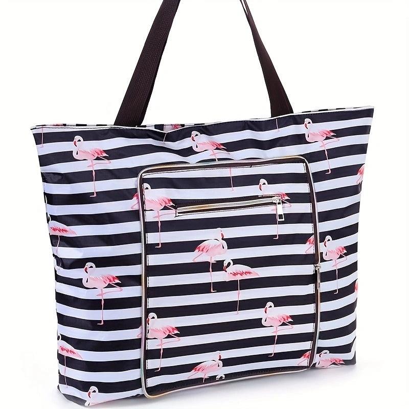 Summer Leaves Pattern Shoulder Bag Lightweight Travel Beach Bag