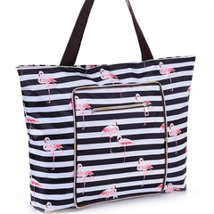 Summer Leaves Pattern Shoulder Bag Lightweight Travel Beach Bag