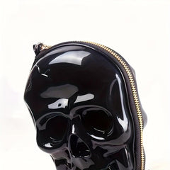 Skull Shape Novelty Coin Purse PVC Wristlet Keys Holder
