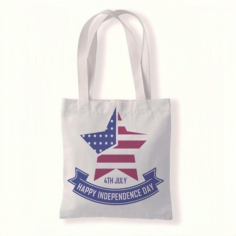 Independence Flag Print Tote Bag Shoulder Bag