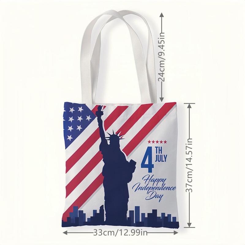 Independence Flag Print Tote Bag Shoulder Bag