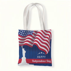 Independence Flag Print Tote Bag Shoulder Bag