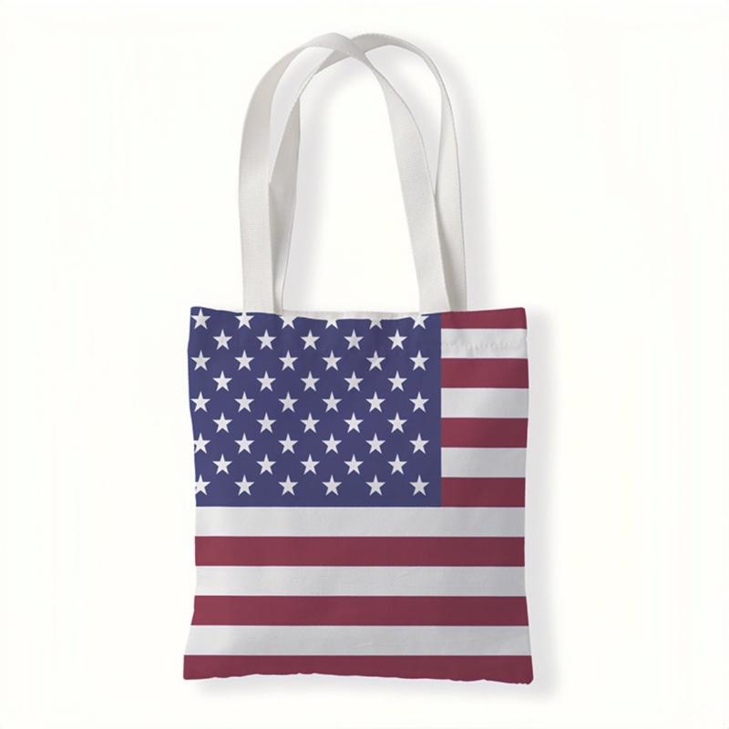 Independence Flag Print Tote Bag Shoulder Bag