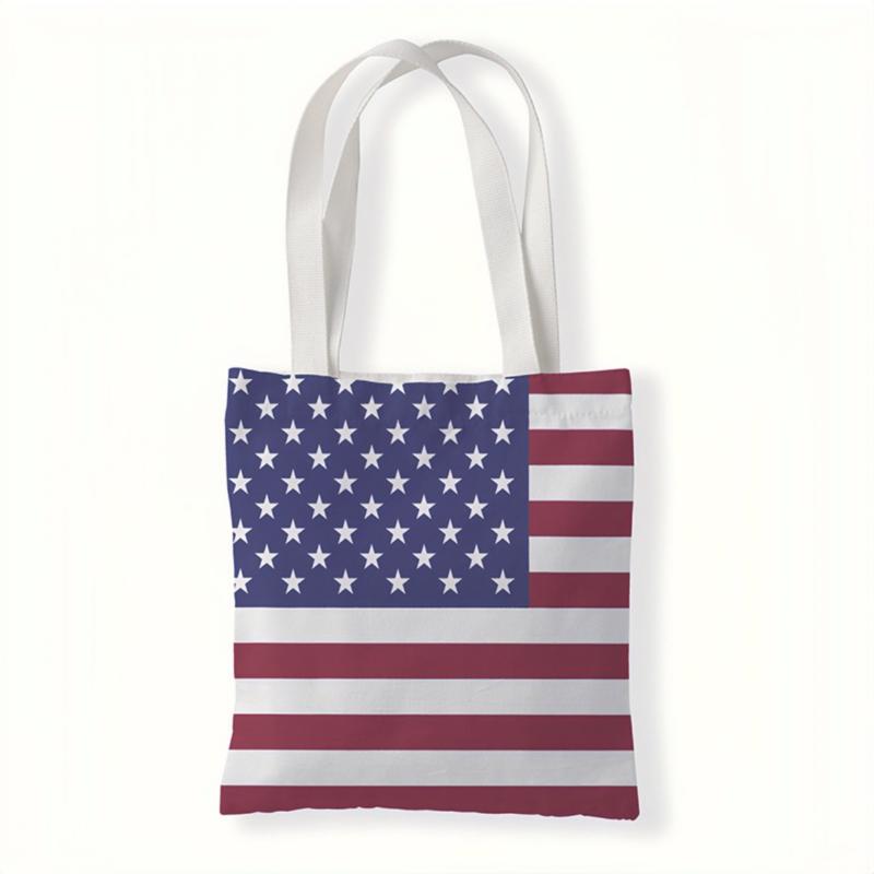 Independence Flag Print Tote Bag Shoulder Bag