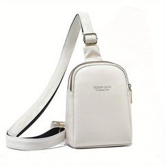 Letter Graphic Sling Bag Faux Leather Crossbody Bag