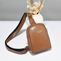 Letter Graphic Sling Bag Faux Leather Crossbody Bag