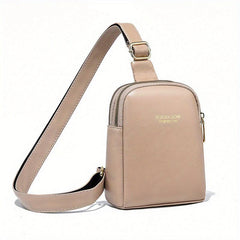Letter Graphic Sling Bag Faux Leather Crossbody Bag