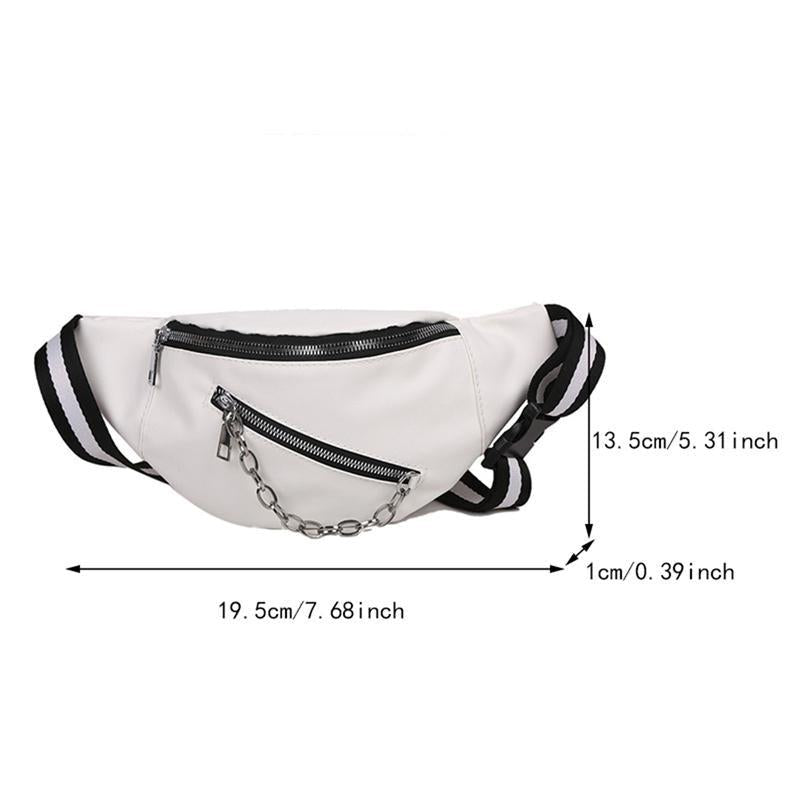 Stylish Crescent Chest Bag with Zipper