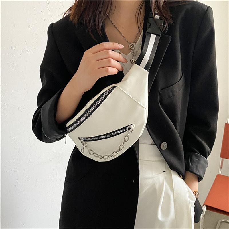 Stylish Crescent Chest Bag with Zipper