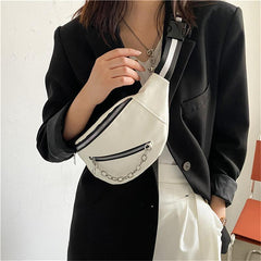 Stylish Crescent Chest Bag with Zipper