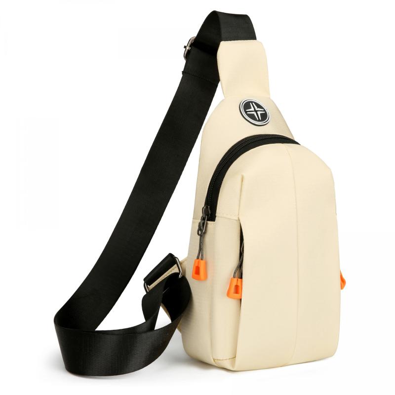 Outdoor Sports Sling Bag Casual Nylon Crossbody Bag Zipper Chest Bag