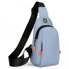 Outdoor Sports Sling Bag Casual Nylon Crossbody Bag Zipper Chest Bag