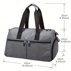 Lightweight Travel Duffel Bag With Wet Pocket And Shoes Compartment