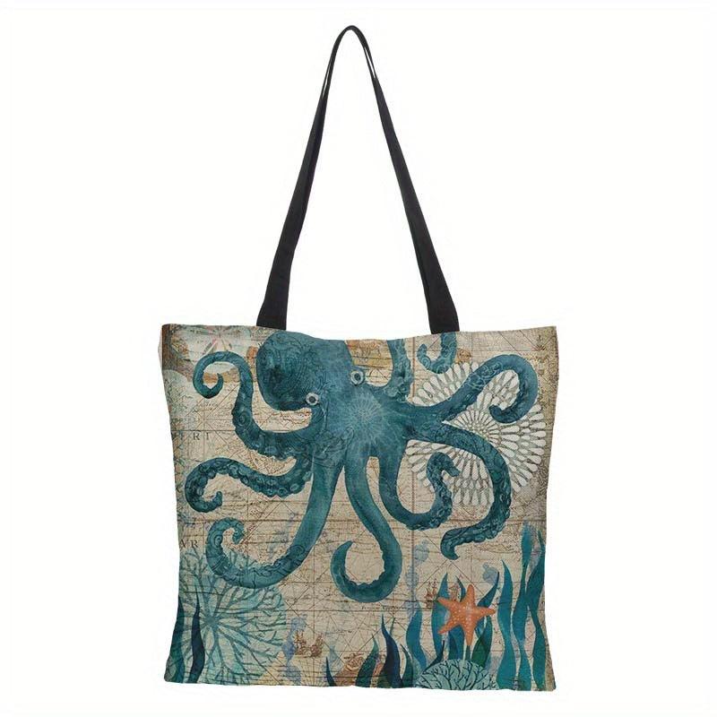 Print Lightweight Tote Bag Reusable Shopping Bag Shoulder Bag