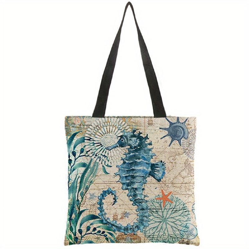 Print Lightweight Tote Bag Reusable Shopping Bag Shoulder Bag