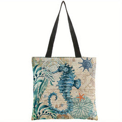 Print Lightweight Tote Bag Reusable Shopping Bag Shoulder Bag