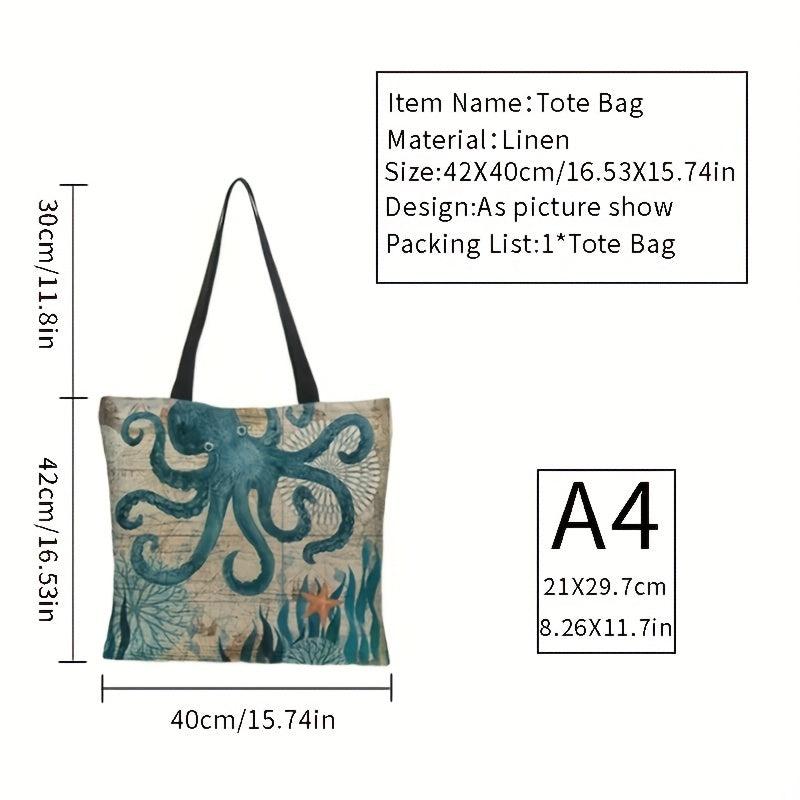 Print Lightweight Tote Bag Reusable Shopping Bag Shoulder Bag