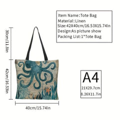 Print Lightweight Tote Bag Reusable Shopping Bag Shoulder Bag