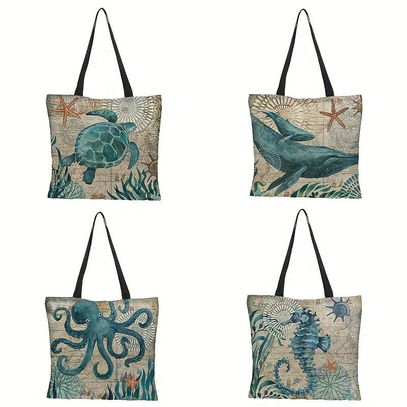 Print Lightweight Tote Bag Reusable Shopping Bag Shoulder Bag