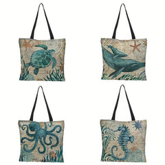 Print Lightweight Tote Bag Reusable Shopping Bag Shoulder Bag