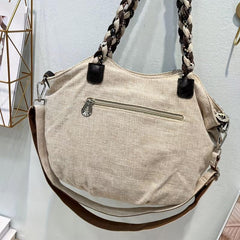 Boho Embroidered Flower Canvas Shoulder Crossbody Purse