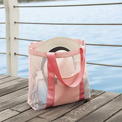 Mesh Storage Shoulder Bag Large Capacity Lightweight Travel HandBag
