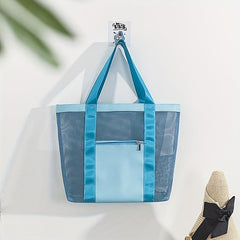 Mesh Storage Shoulder Bag Large Capacity Lightweight Travel HandBag