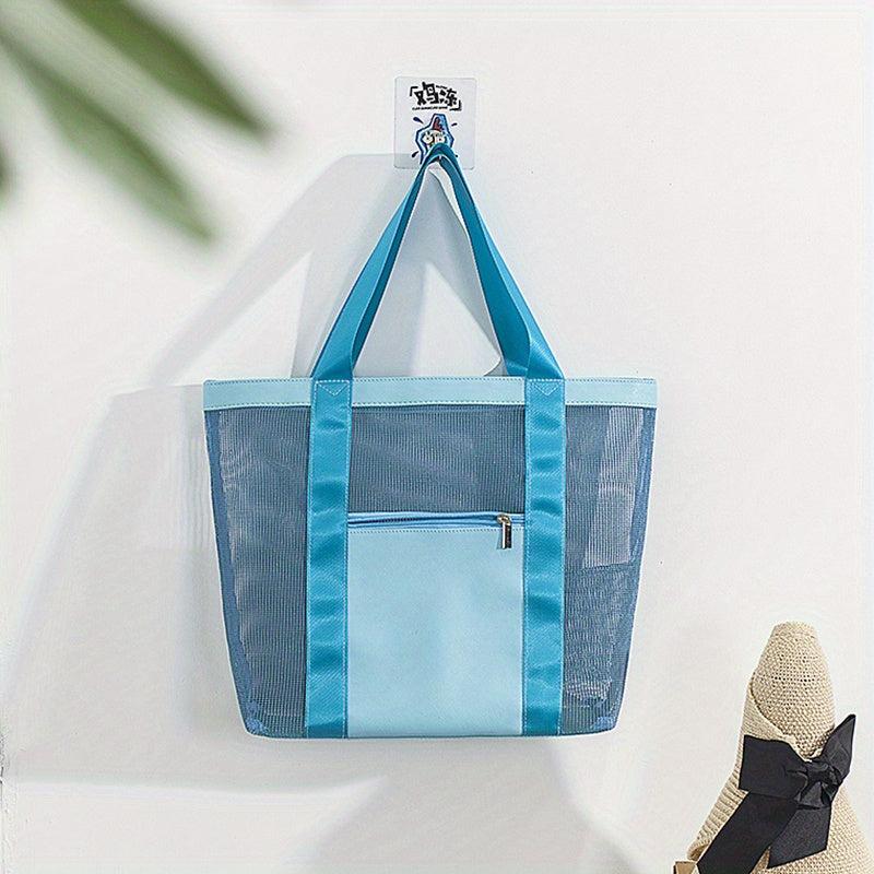 Mesh Storage Shoulder Bag Large Capacity Lightweight Travel HandBag