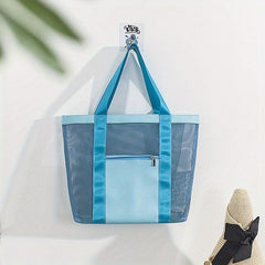 Mesh Storage Shoulder Bag Large Capacity Lightweight Travel HandBag