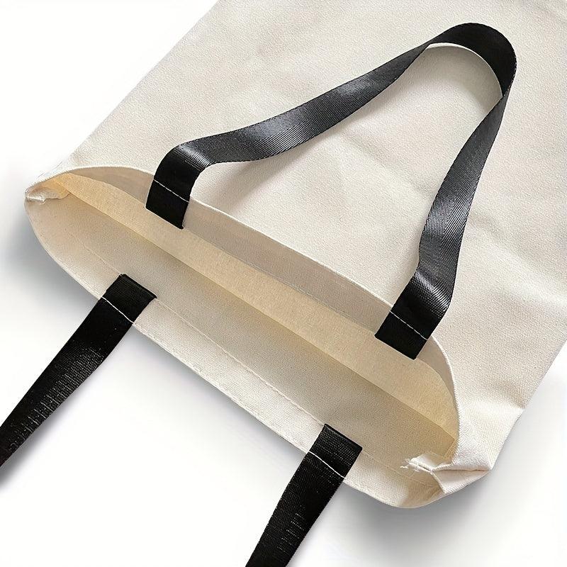 LGBT Colorful Letter Print Canvas Bag Large Capacity Casual Shoulder Bag